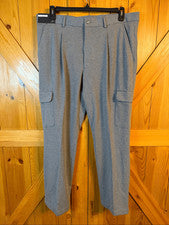 Pantalones estilo cargo de sarga gris para hombre J. Ferrar talla 38x30 nuevos con etiquetas (6657)