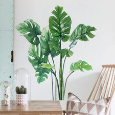 Calcomanía de palma grande de hojas de plantas verdes tropicales decoración de habitaciones para el hogar