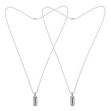 Collar de metal para mujer 4 piezas, collar botella de perfume pequeño con rellenable