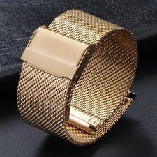 Correa de reloj de malla milanesa de 18 mm 316L de acero inoxidable pulsera impermeable NUEVO