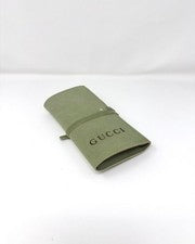 Juego de 10 brochas de maquillaje Gucci Beauty con bolsa de cosméticos verde salvia (regalo VIP)