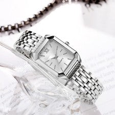 Correa de aleación reloj cuadrado cómodo de llevar elegante diseño joyería