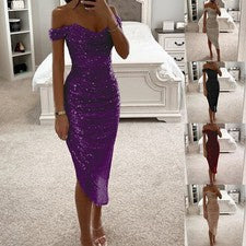 Vestidos sin hombros ropa de fiesta disponible en varias tallas ligero St
