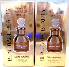 Beau Babe Beauty Liquid Highlight Gotas CHAMPÁN 0,71 oz. PACK 2
