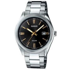 CASIO MTP-1302D-1A2VDF OROLOGIO UOMO ACCIAIO NERO ROSE' DATA 39mm SOTTOCOSTO