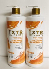 2 botellas TXTR de Cantu ~ Champú hidratante y limpiador con aceite de ricino 16 oz