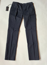 NUEVO Pantalones Italianos Teleria Zed Azul Oscuro Talla 31