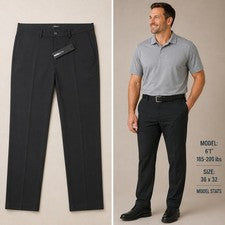 Moda Nova Hombres Moderno Elastizado Ajustado Pantalón Negro FNMK145 Talla 36 Hombres Pantalones