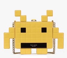 Bandolera Kate Spade X Space Invaders Patente 3D Alien Novedad Nueva con Etiquetas