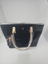 Nuevo bolso de mano de diseñador de charol negro Vanessa Williams para mujer con etiquetas