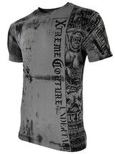 Camiseta Xtreme Couture by Affliction Para Hombre Crew Motociclista Calavera Tatuaje S-5XL