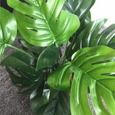 2 PIEZAS Decoración Selva Simulación Planta Hojas Tortuga Decoración Hogar Suministros
