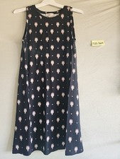Vestido sin mangas negro para mujer Loft Outlet con diseños talla pequeña