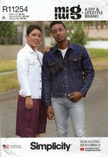 Chaqueta vaquera unisex Simplicity R11254 MIMI G STYLE talla XS-XL SIN CORTAR S8845