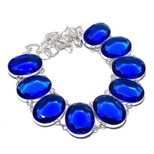 Collar de regalo de piedras preciosas con forma ovalada de cuarzo tanzanita cadena ajustable joyería 18"