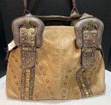De colección Nuevo con Etiquetas Vieta Marrón Cocodrilo Imitación Cuero Bolso de Mano Mujer Cartera Moda Bolso