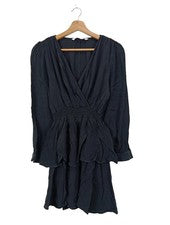 Minivestido Zara elegante viscosa negro talla 36 vestido de verano