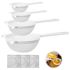Juego de 4 tamices de cocina para hornear tamiz de harina y tamiz líquido