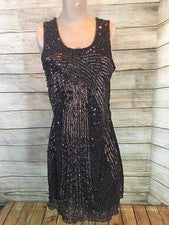 Nuevo Vestido Runway Paris Cóctel Mujer Pequeño Marrón Nuevo Sin Etiquetas
