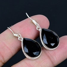 Pendiente de joyería de plata esterlina 925 hecho a mano con piedras...