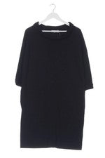 Vestido de punto FOX'S para mujer estampado de trenzas negro talla 40 viscosa casual streetwear