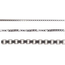 Collar de cadena de plata eslabón de caja sólido 925 joyería italiana unisex regalo