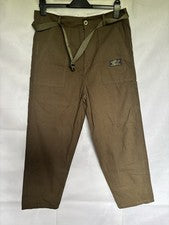 Hombres W34 Caqui Verde Ropa de Trabajo Utilitaria Pantalones Estilo Militar Cinturón Web Sin Usar