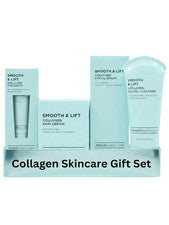 Global Beauty Care Smooth & Lift Colágeno Cuidado de la Piel Set, Limpiador, Suero, Crema