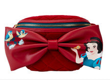 Bolso Cinturón Loungefly Disney Blancanieves Clásico Lazo Terciopelo, NUEVO, MODA