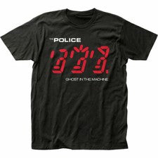 Camiseta negra The Police Ghost in the Machine para hombre con licencia de banda de rock n roll