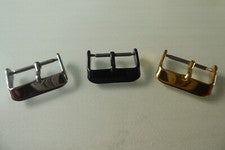 Hebilla para correa de reloj repuesto acero inoxidable pulido 16,18,20,22 mm 3 colores