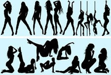 Calcomanía de pared sexy para mujer silueta lo último para dama atractiva niña decoración del hogar