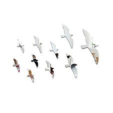 Pegatinas de pared decorativas accesorios para el hogar calcomanía sala espejo pájaro