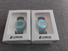 Lorus Nuevo x2 Reloj Digital Infantil Azul Con Correas Silicona