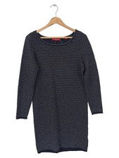 Vestido de punto s.Oliver negro rayas brillo manga larga mujer talla 36 S
