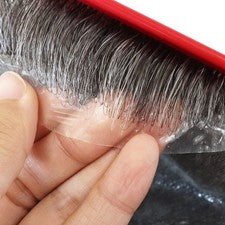 Sistema de reemplazo de cabello humano Toupee para hombre 0,02 mm postizos de piel ultrafinos