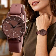 Reloj Pulsera Mujer Elegante Correa Silicona Cuarzo Redondo Analógico Árabe...