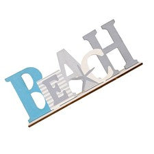 Decoración de madera estilo mediterráneo para el hogar 1 pieza adorno único con forma de letras