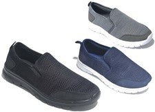 Zapatillas deportivas negras sin cordones para hombre cómodas para caminar conducir zapatos de espuma viscoelástica tall