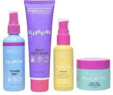 Global Beauty Care Youthful Set de 4 piezas para el cuidado de la piel lavado facial suero loción
