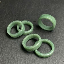 Anillo de jadeíta natural grado A verde anillo de piedras preciosas joyería 5-10