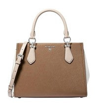 Nuevo Bolso Cartera Michael Kors Para Mujer Marilyn Mediano Cuero Driftwood Multi