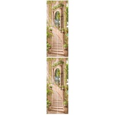 2 pares de pegatinas de puerta de estilo europeo para decoración de pared de salón decoración del hogar