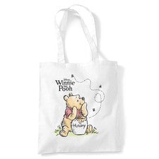 Bolso de Mano Disney Winnie The Pooh Pooh Hunny Póster Viaje Reutilizable, Blanco