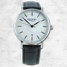Regent Hombre Reloj Analógico Pulsera de Cuero Negro UR1011583