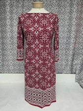 Maxi Vestido para Mujer London Times Rojo Cachemira Sin Mangas Tejido Talla 6 Nuevo
