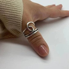 Anillo nudo de plata esterlina 925 sólido anillo para el pulgar hecho a mano anillo de regalo todos los tamaños