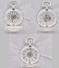 Juego de 3 relojes de bolsillo mecánicos plateados reloj - piloto de avión WW2 - 2-6-7