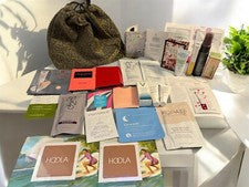 26 piezas muestras de bolsas de maquillaje Beauty Gold Sparkle