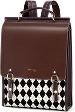Mochila informal de cuero de viaje universitario estilo vintage de moda para mujer 11x4x15